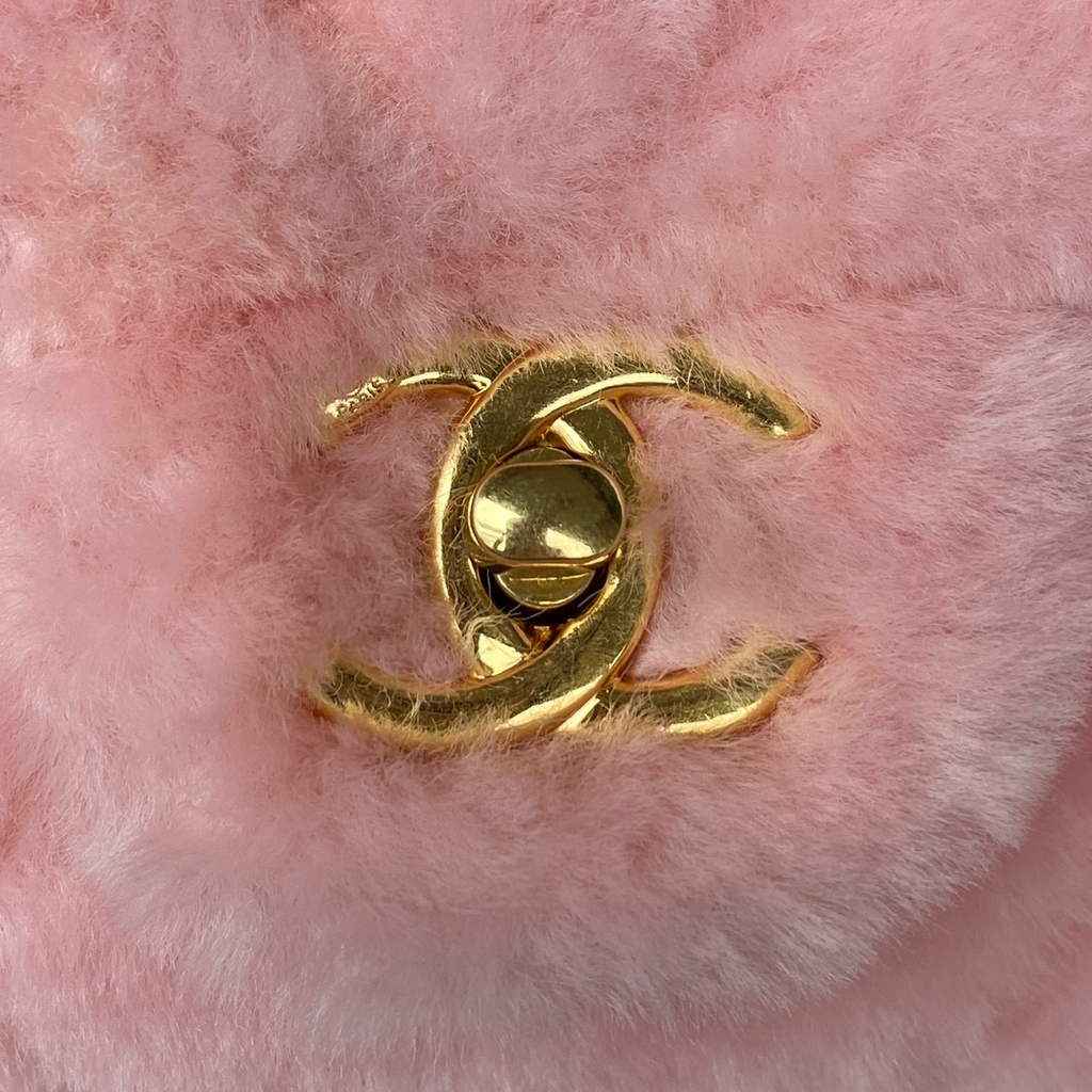 Chanel AS3499 Flap Bag Wool Lambskin in Pink