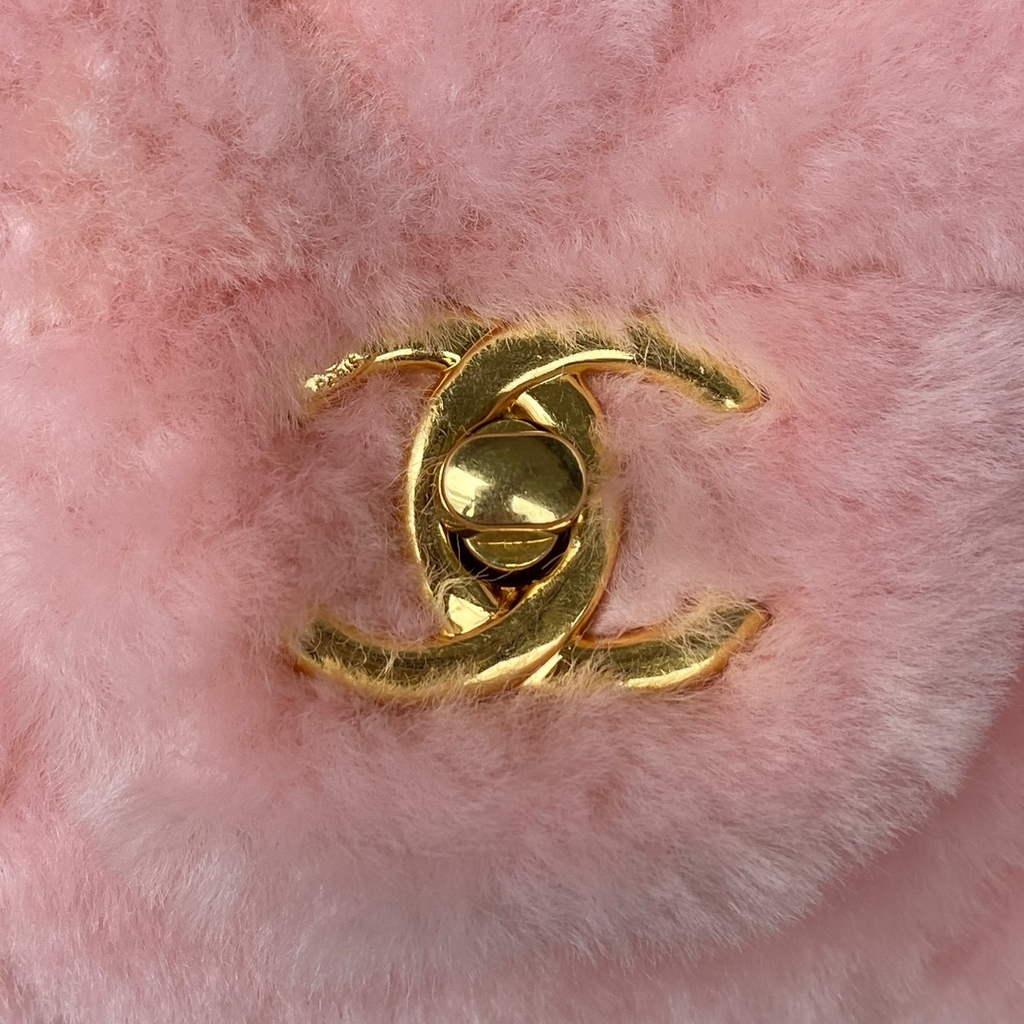 Chanel AS3499 Flap Bag Wool Lambskin in Pink