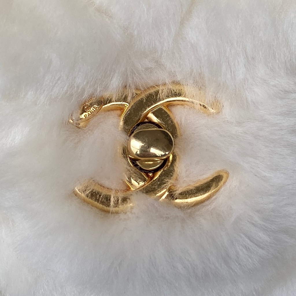 Chanel AS3499 Flap Bag Wool Lambskin in White