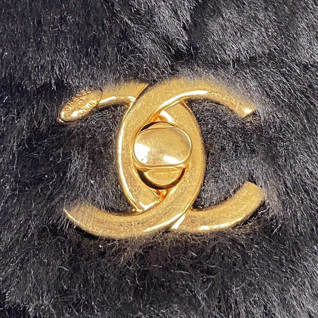 Chanel AS3499 Flap Bag Wool Lambskin in Black