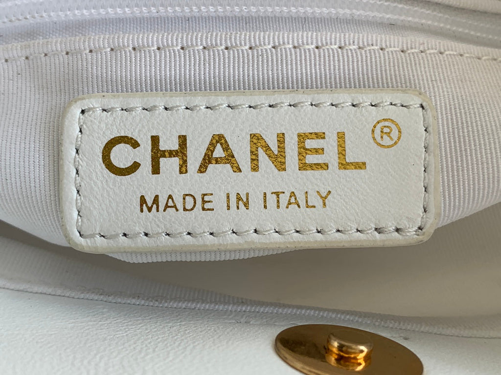 Chanel AS3502 Small Shopping Bag Lambskin White