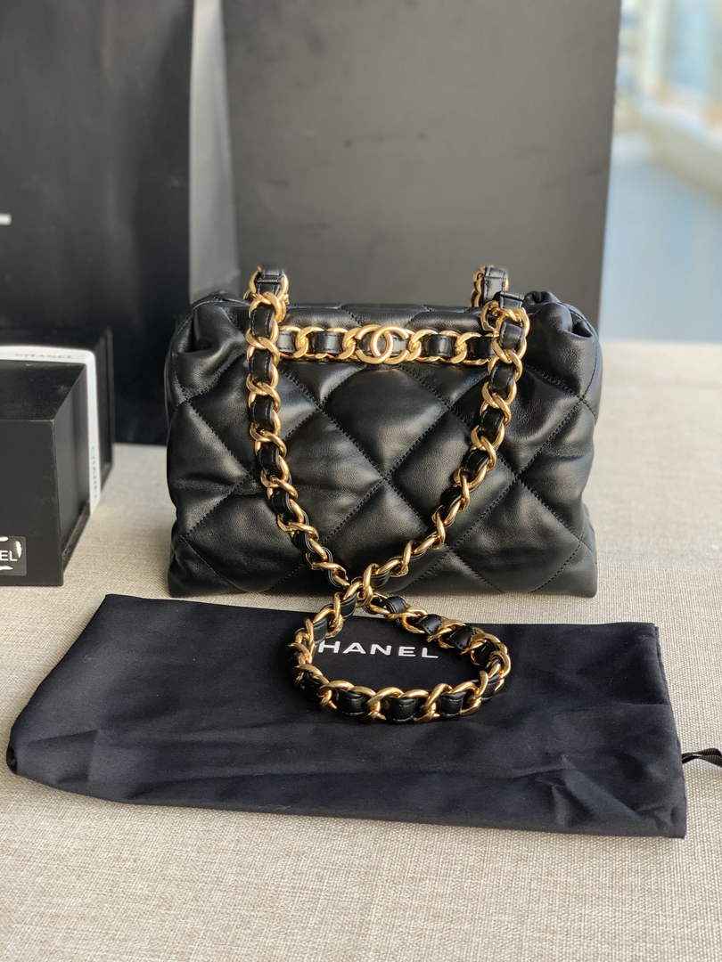 Chanel AS3502 Small Shopping Bag Lambskin Black