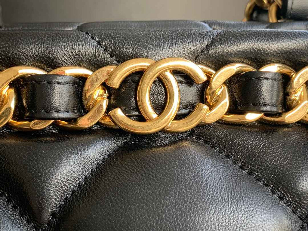 Chanel AS3502 Small Shopping Bag Lambskin Black
