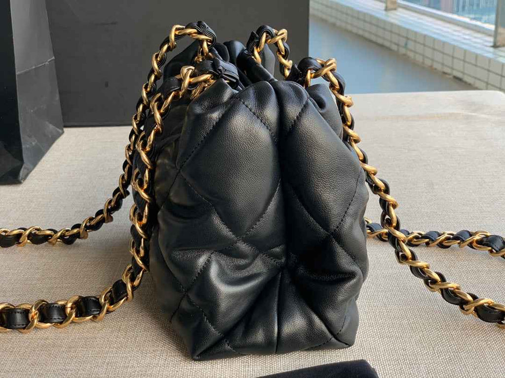 Chanel AS3502 Small Shopping Bag Lambskin Black