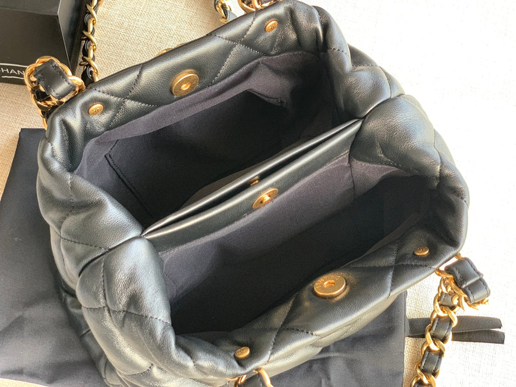Chanel AS3502 Small Shopping Bag Lambskin Black