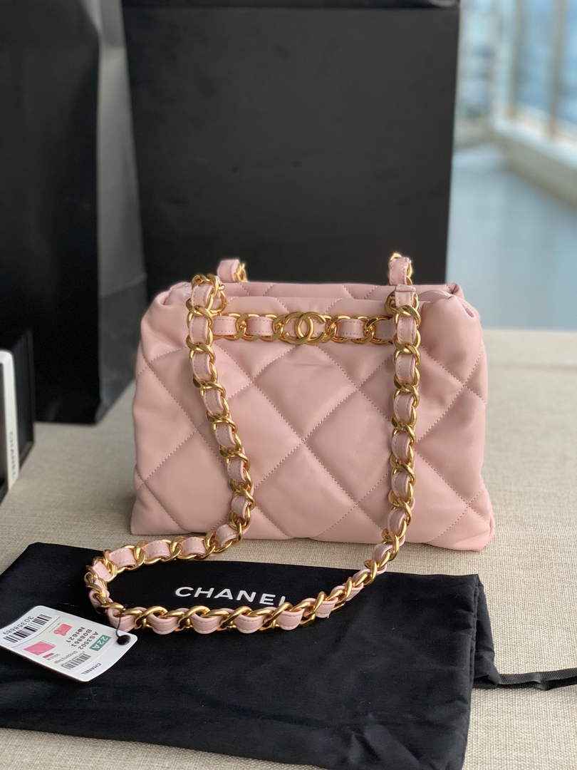 Chanel AS3502 Small Shopping Bag Lambskin Pink