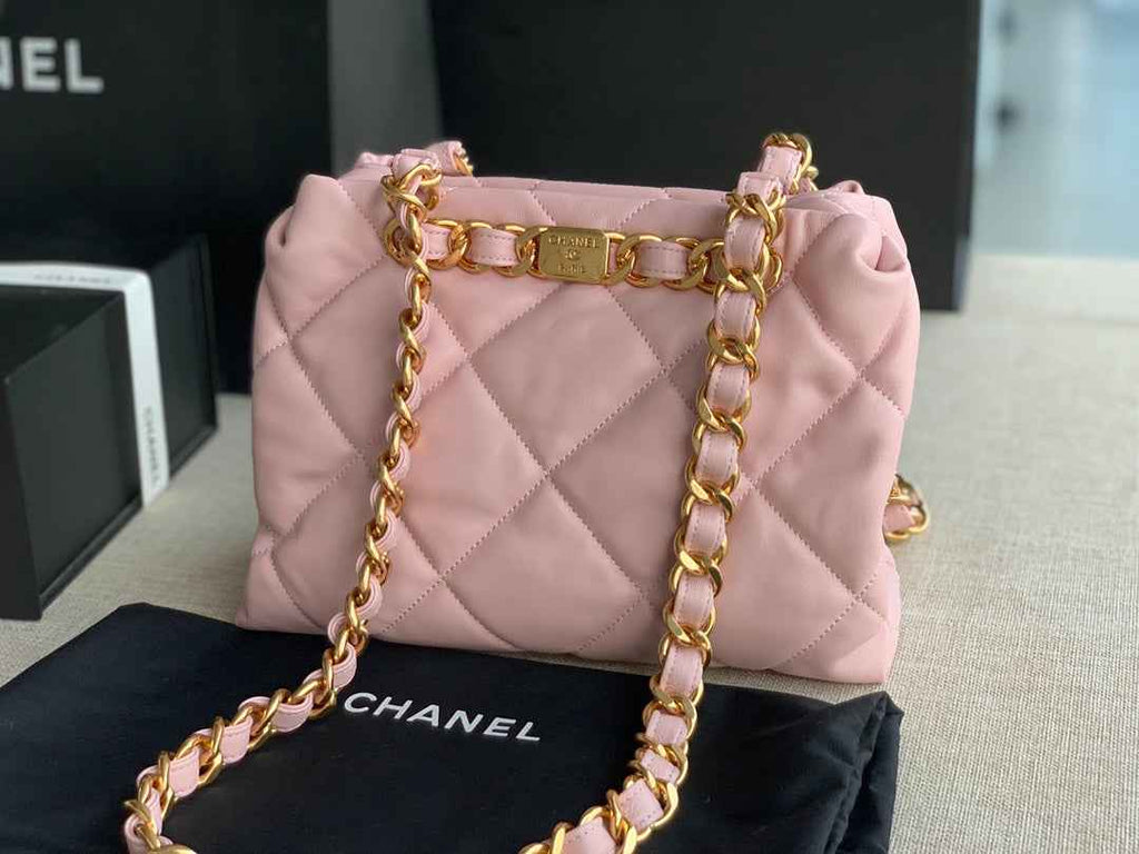 Chanel AS3502 Small Shopping Bag Lambskin Pink
