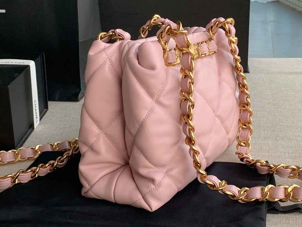 Chanel AS3502 Small Shopping Bag Lambskin Pink