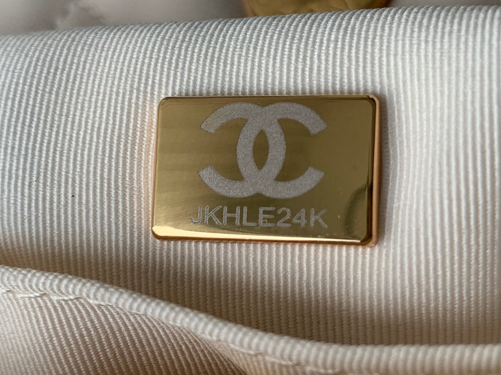 Chanel AS3502 Small Shopping Bag Lambskin Beige
