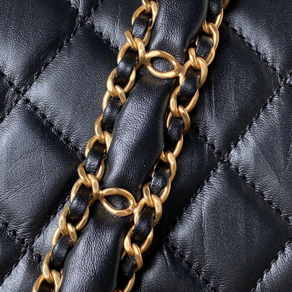 Chanel AS3570 Small Flap Bag Calfskin In Black