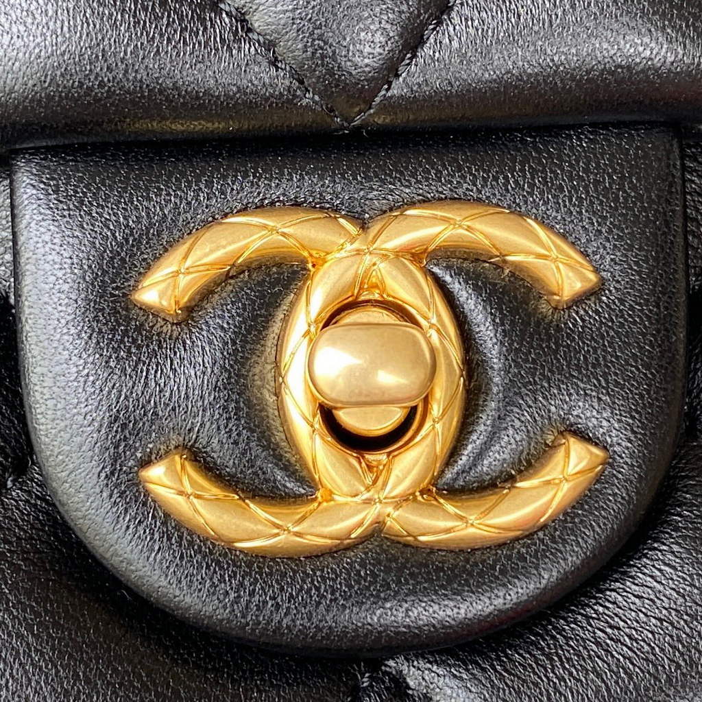 Chanel AS3609 Flap Bag Lambskin Black
