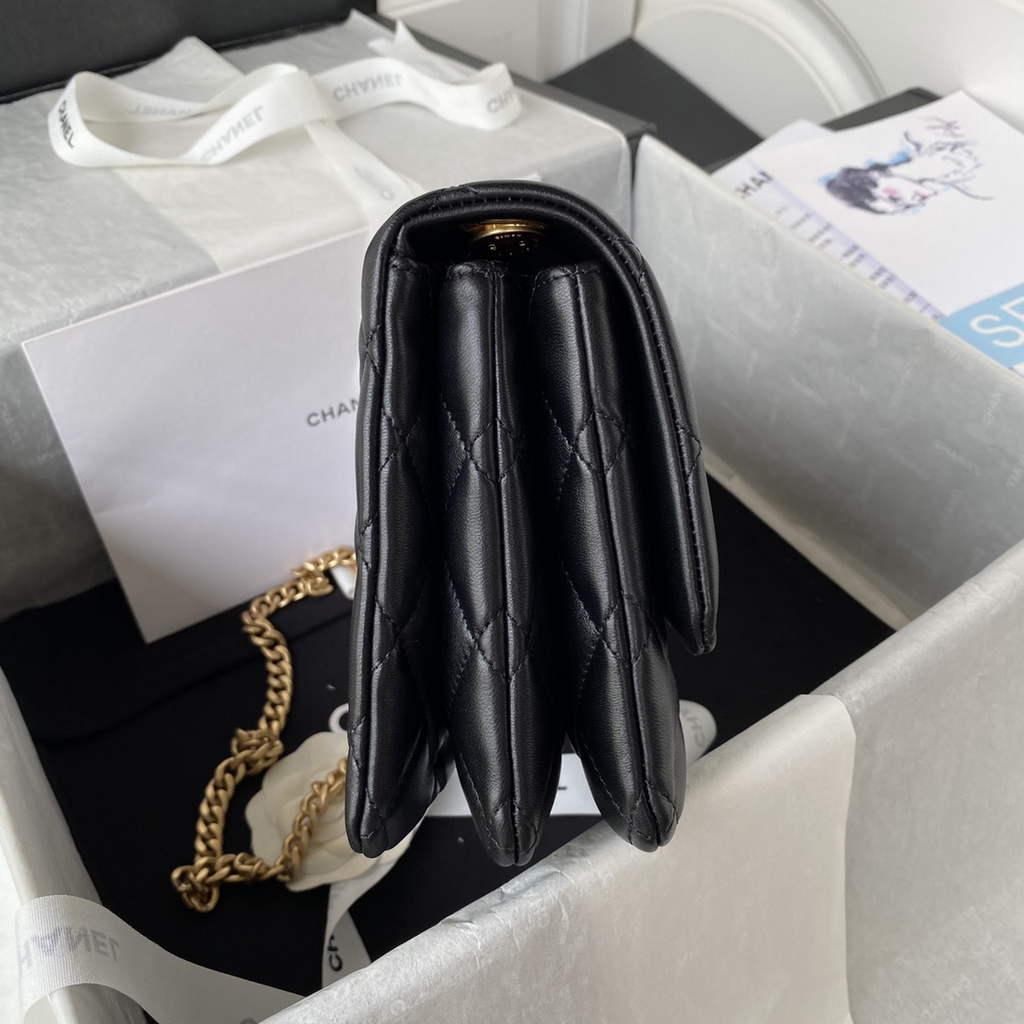 Chanel AS3609 Flap Bag Lambskin Black