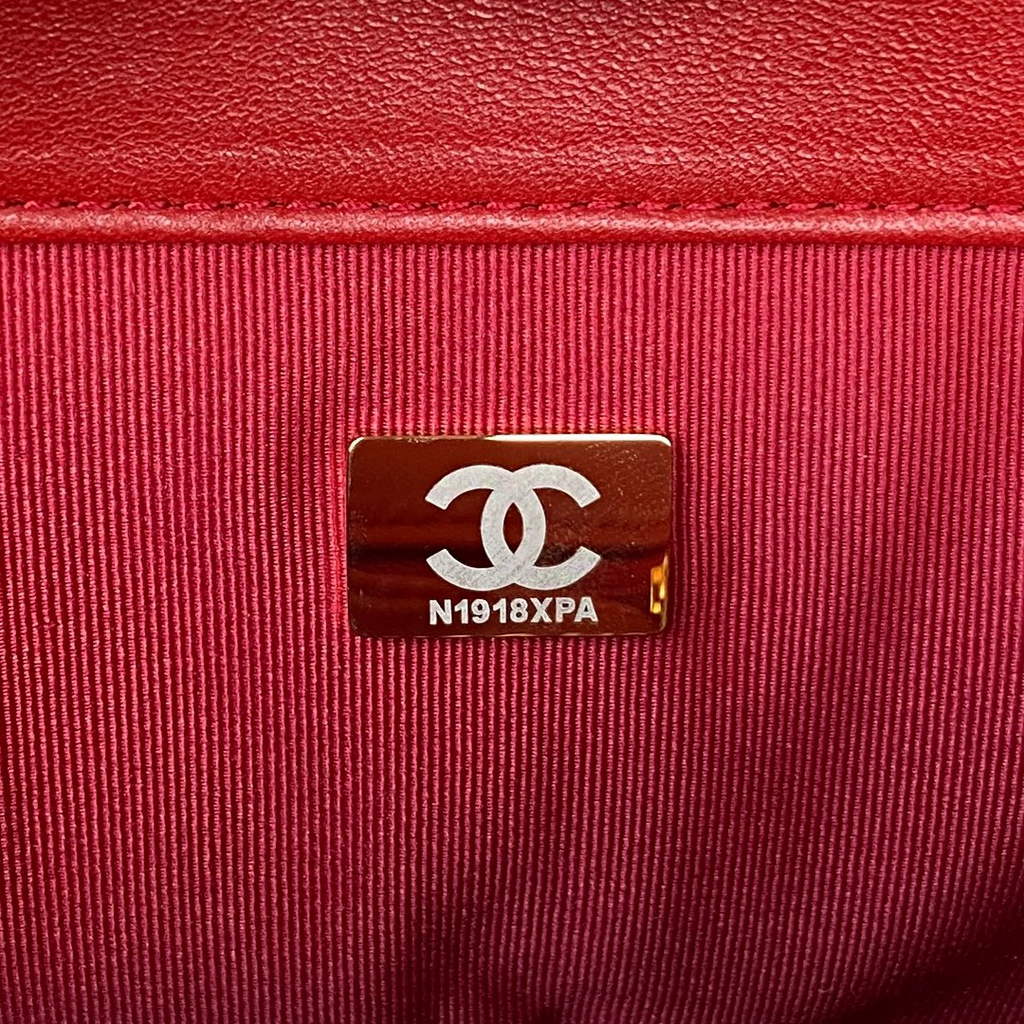 Chanel AS3609 Flap Bag Lambskin Red