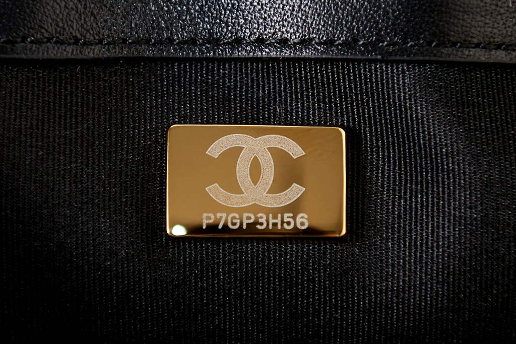 Chanel AS3611 Small Flap Bag Wool tweed gold-tone Black