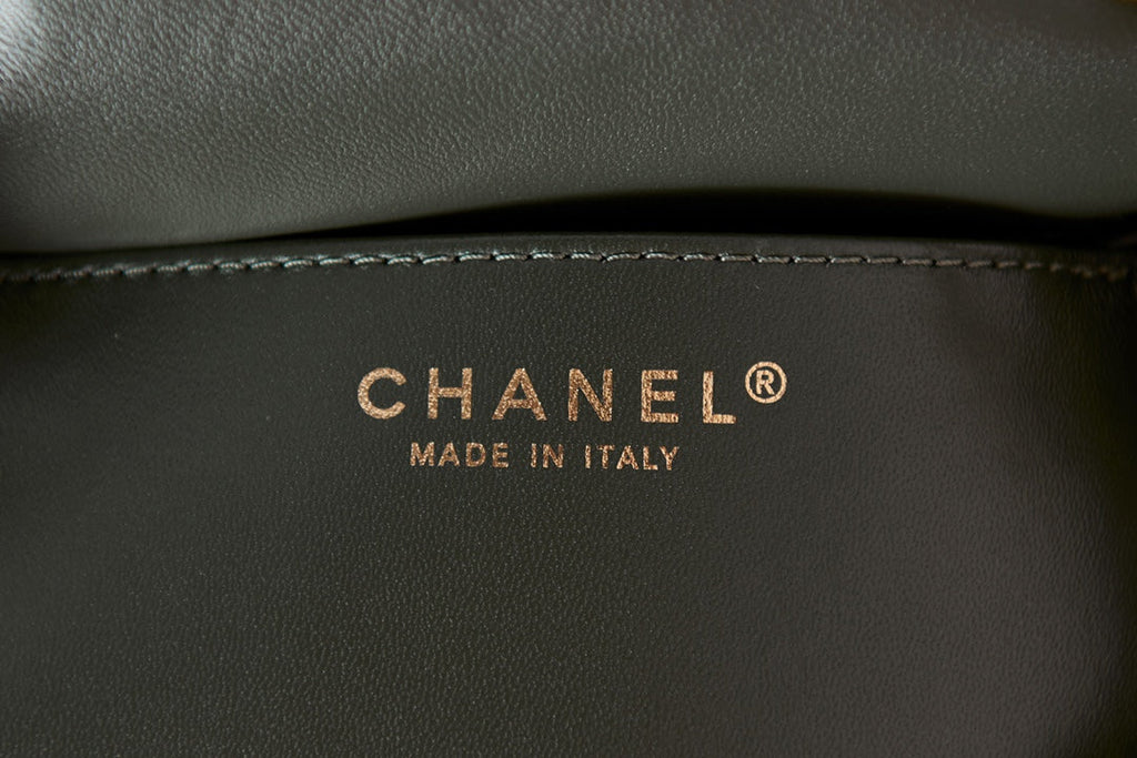 Chanel AS3648 Mini Flap Bag Lambskin Gold-Tone Metal Green
