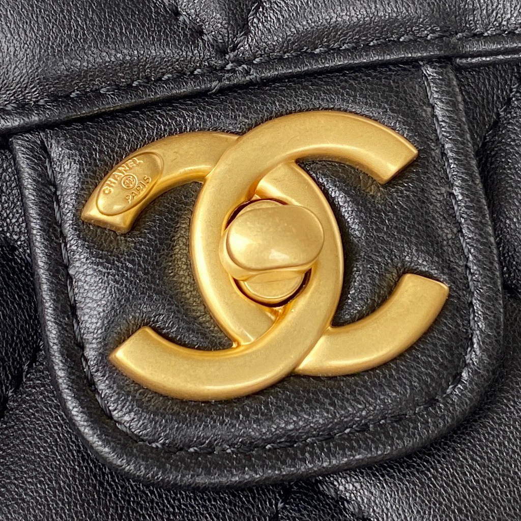 Chanel AS3649 Small Flap Bag Lambskin Gold-Tone Metal Black