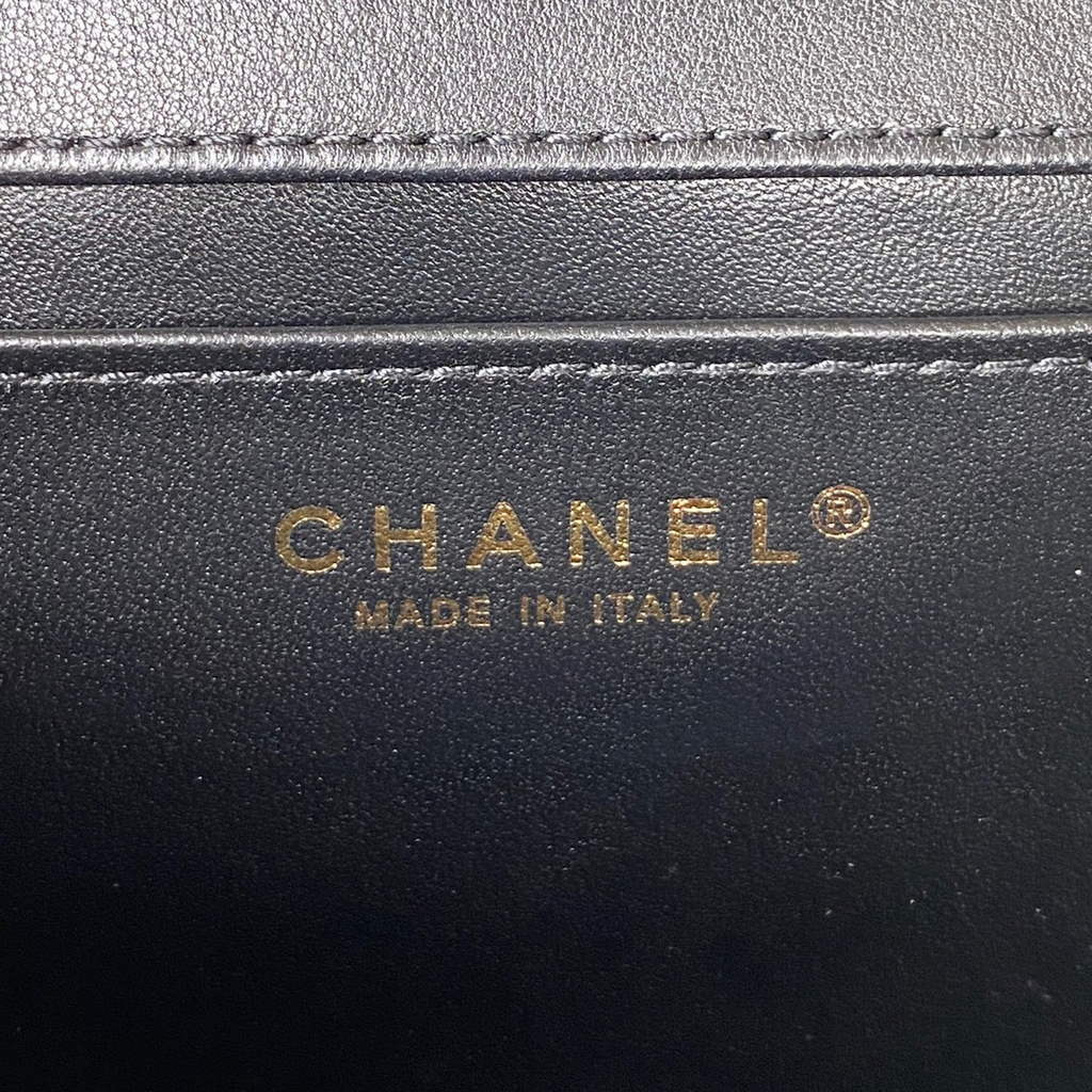 Chanel AS3649 Small Flap Bag Lambskin Gold-Tone Metal Black