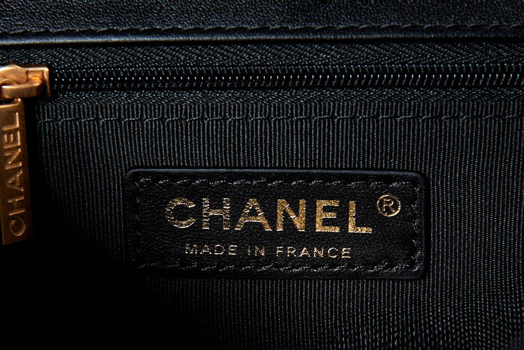 Chanel AS3653 Small Flap Bag with Top Handle Skin Black