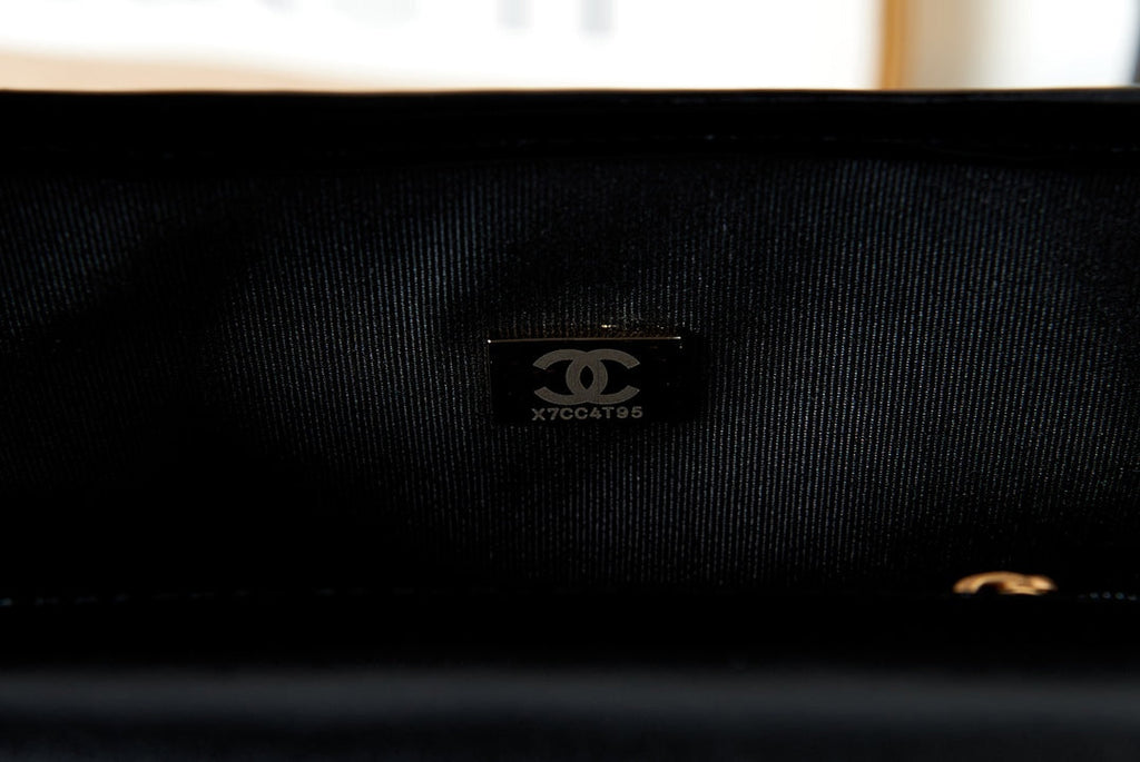 Chanel AS3653 Small Flap Bag with Top Handle Skin Black