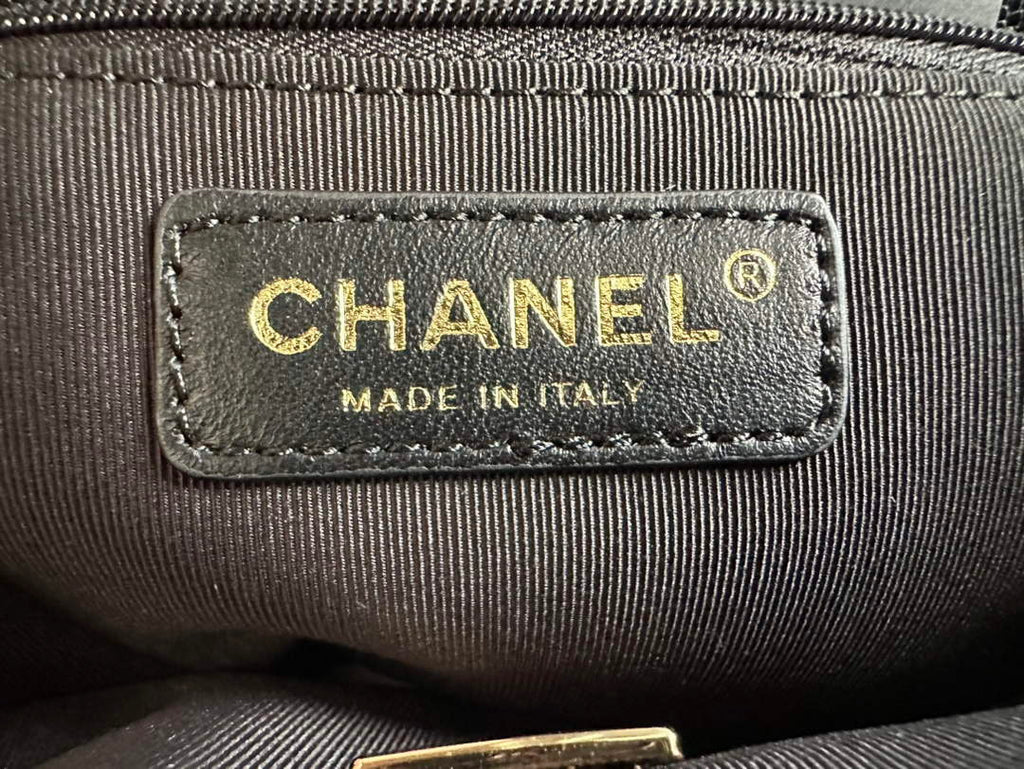 Chanel AS3653 Small Flap Bag with Top Handle Calfskin Black
