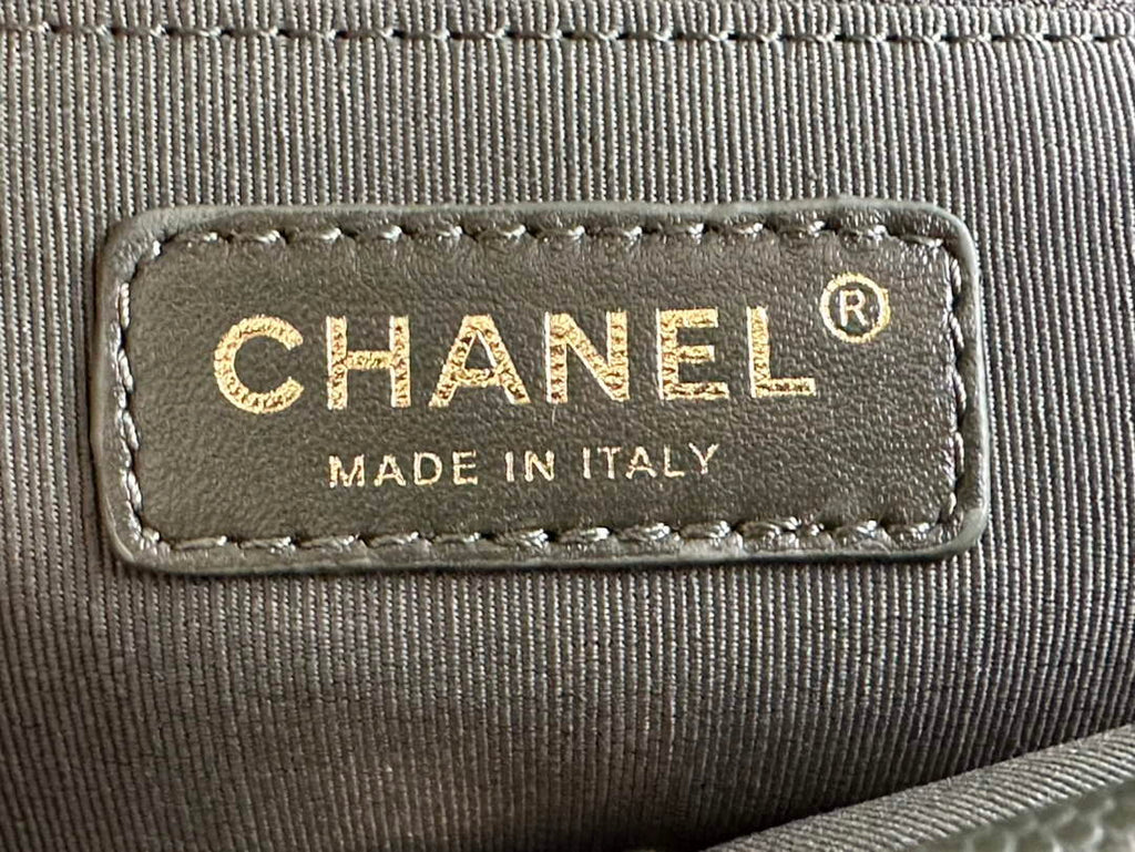 Chanel AS3653 Small Flap Bag with Top Handle Calfskin Green