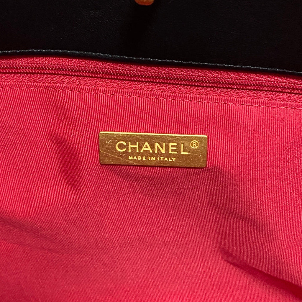 Chanel AS3660 19 Shopping Bag Lambskin Black