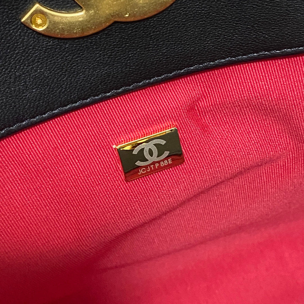 Chanel AS3660 19 Shopping Bag Lambskin Black