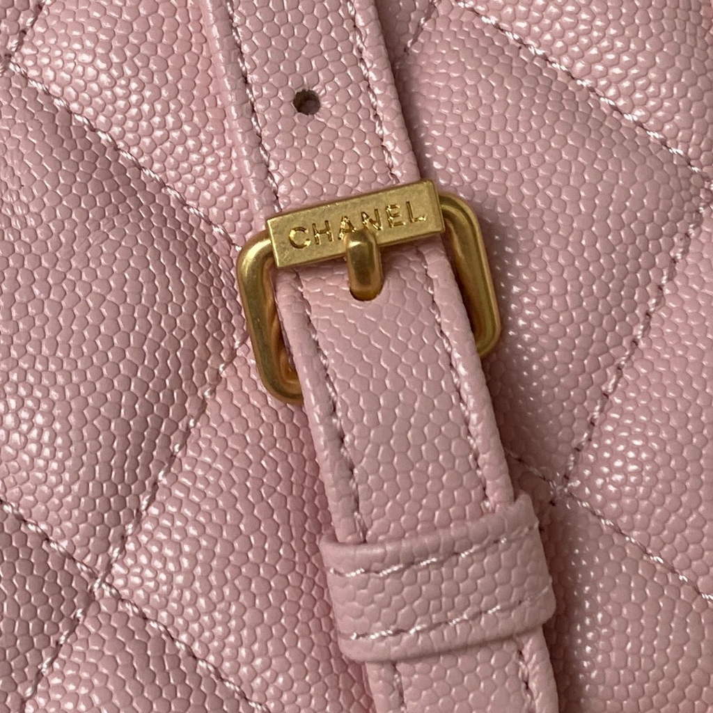 Chanel AS3662 Large Backpack Grained Calfskin gold-tone metal Pink