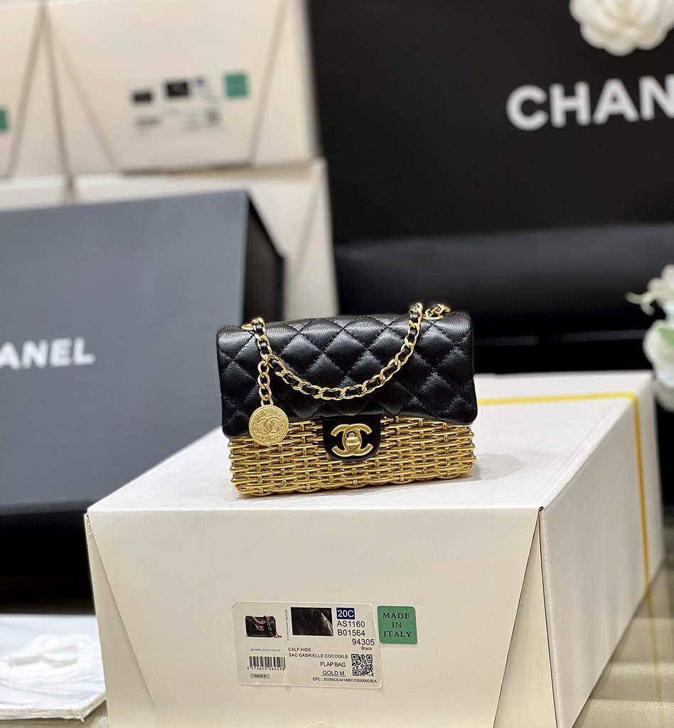 Chanel AS3713 Small Evening Bag Lambskin gold metal
