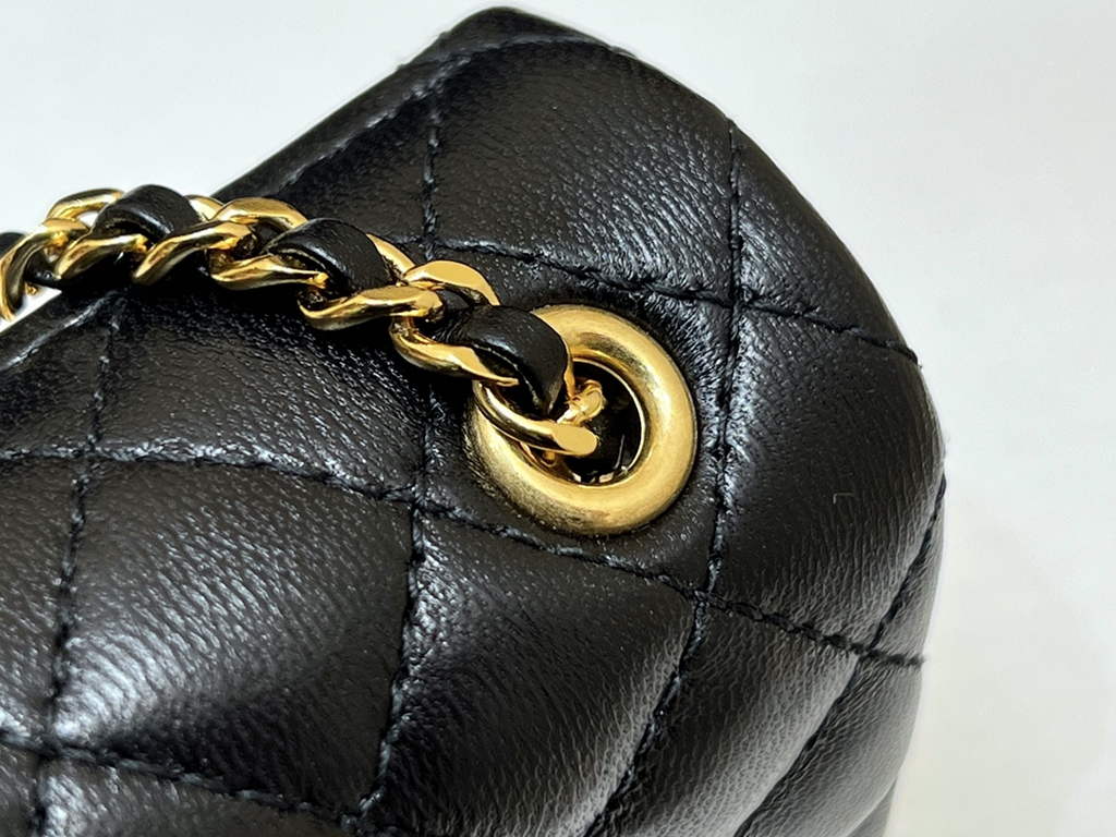 Chanel AS3713 Small Evening Bag Lambskin gold metal