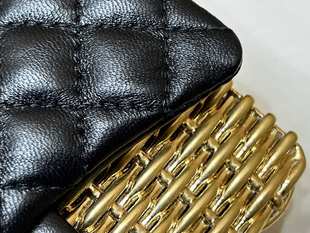 Chanel AS3713 Small Evening Bag Lambskin gold metal