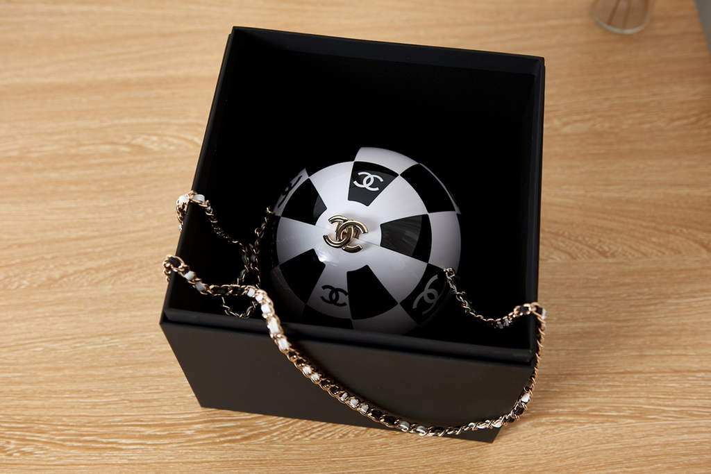 Chanel AS3716 Evening Bag Sphere Minaudiere Resin Gold-Tone