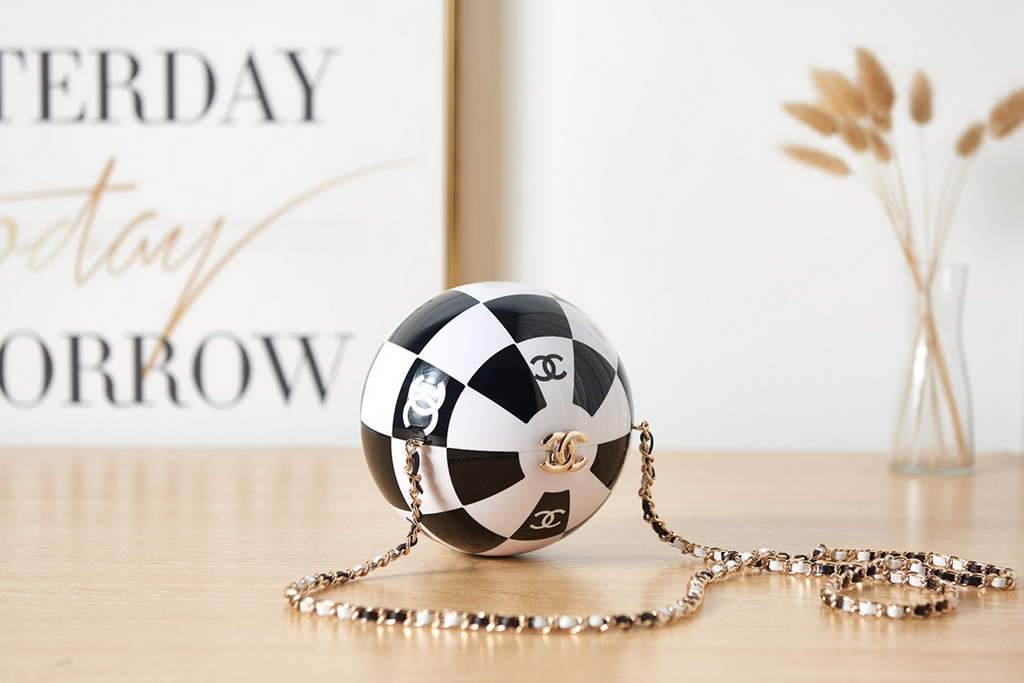 Chanel AS3716 Evening Bag Sphere Minaudiere Resin Gold-Tone