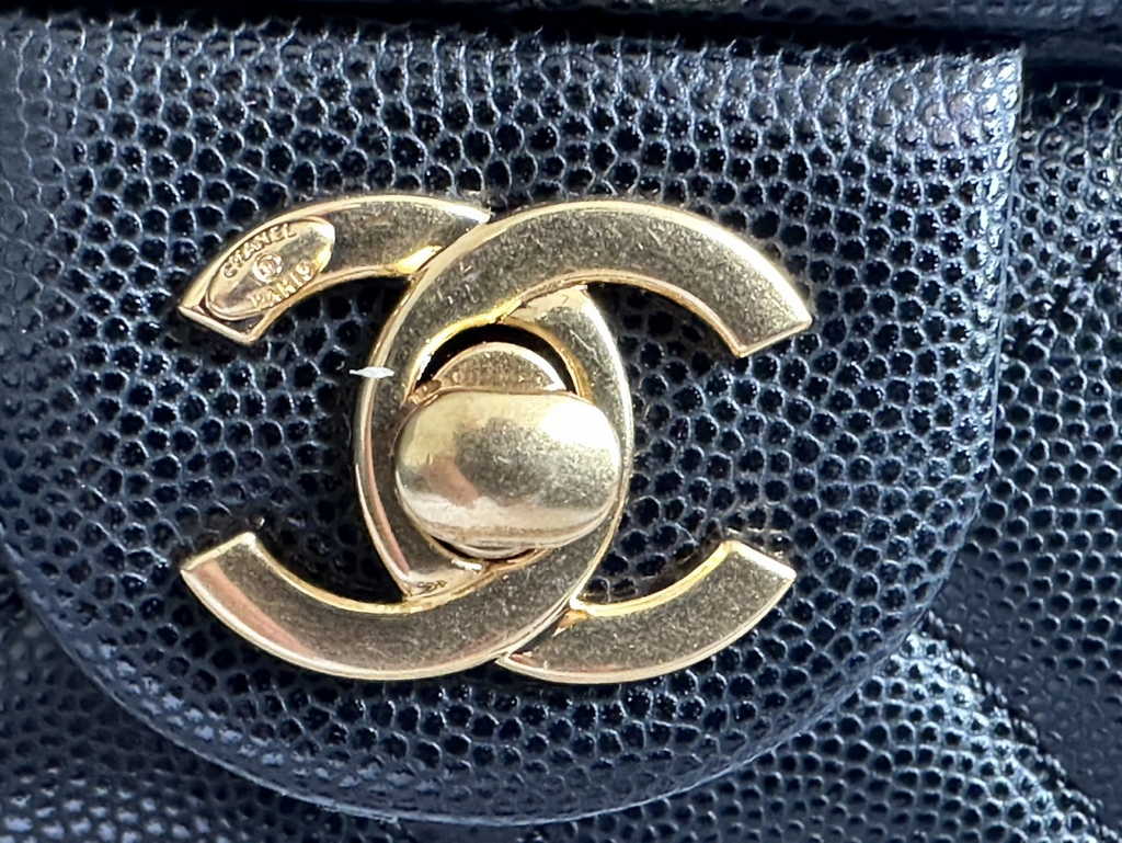 Chanel AS3757 Mini flap bag Grained calfskin gold-tone metal black