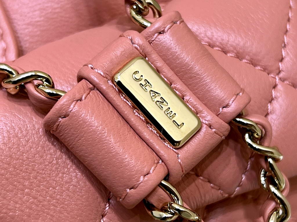 Chanel AS3787 Small Backpack Calfskin Gold-Tone Pink