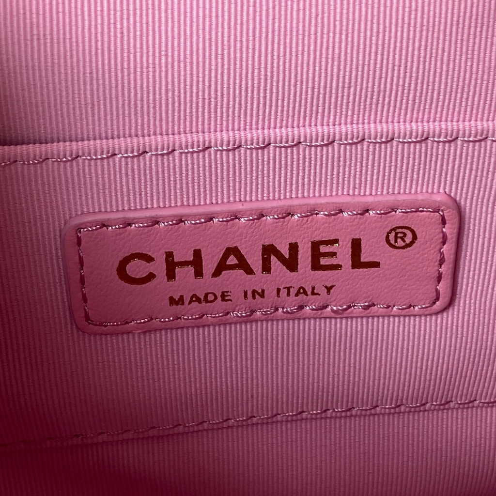 Chanel AS3787 Small backpack Lambskin gold Pink