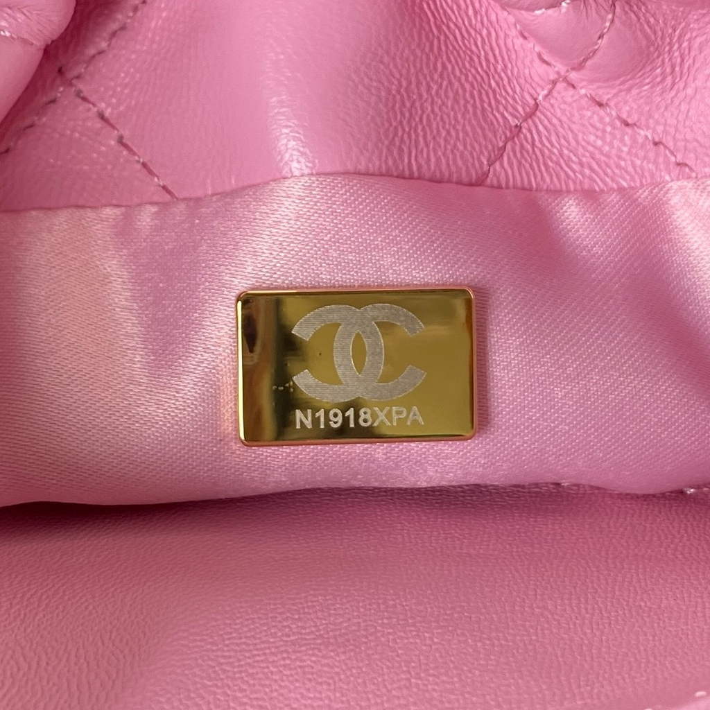 Chanel AS3793 Small Bucket Bag Pink Lambskin Gold-Tone Metal