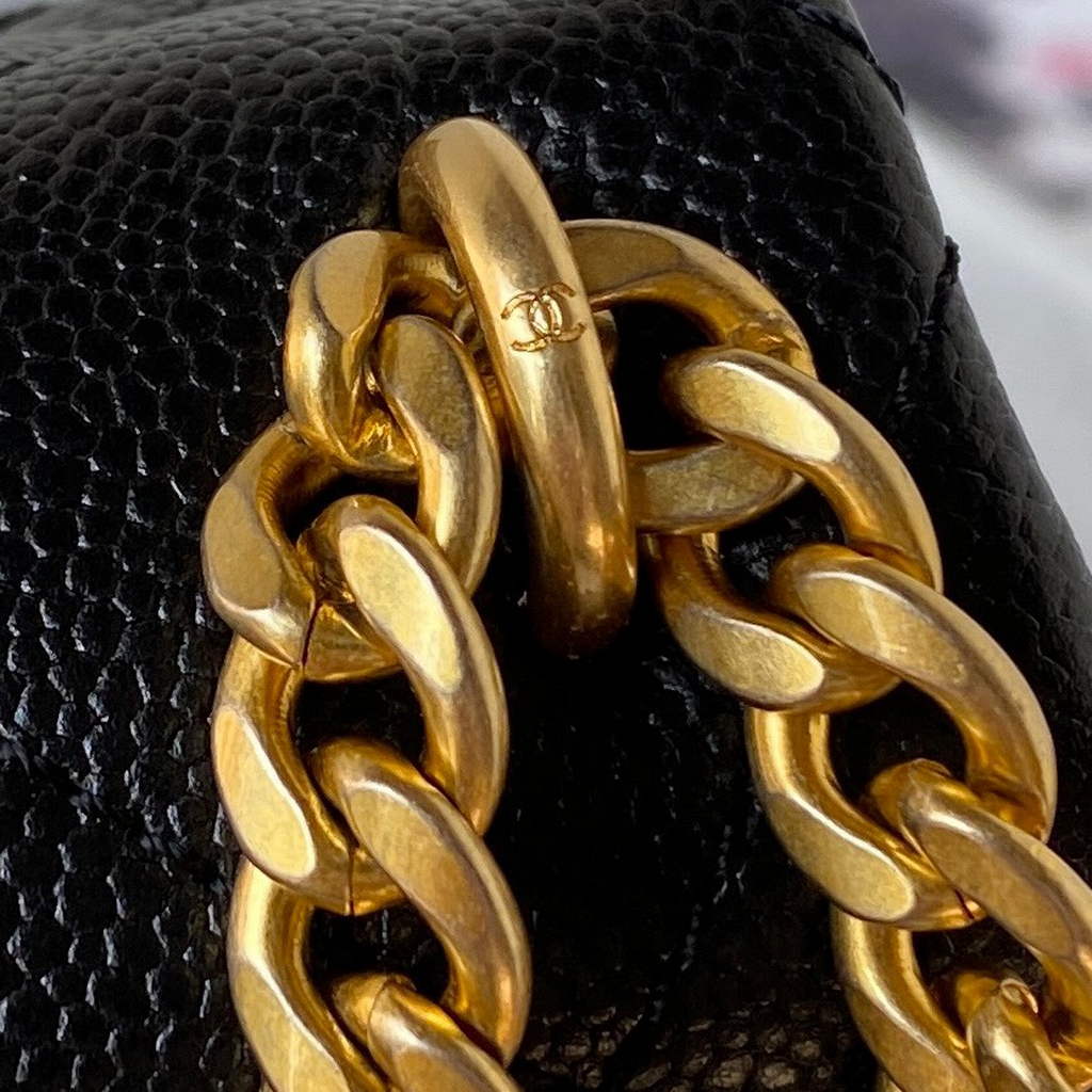 Chanel AS3829 Mini Flap Bag Grained Calfskin Gold-Tone Metal Black