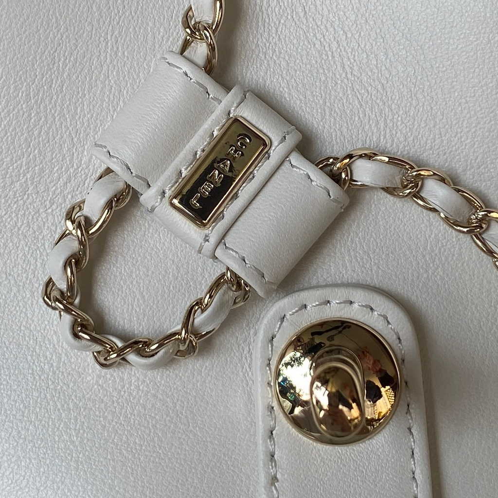 Chanel AS3860 backpack Lambskin gold White