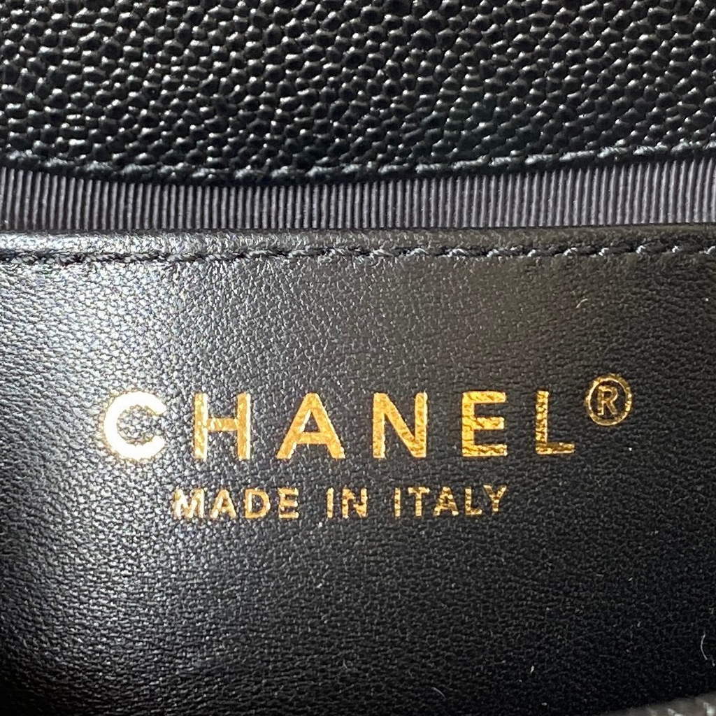 Chanel AS3867 Mini Messenger Bag Grained calfskin Black