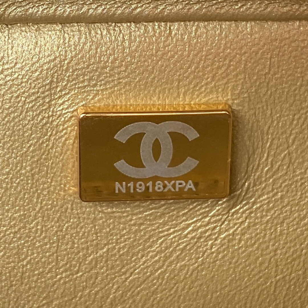 Chanel AS3884 Small Flap bag Lambskin gold-tone metal Black