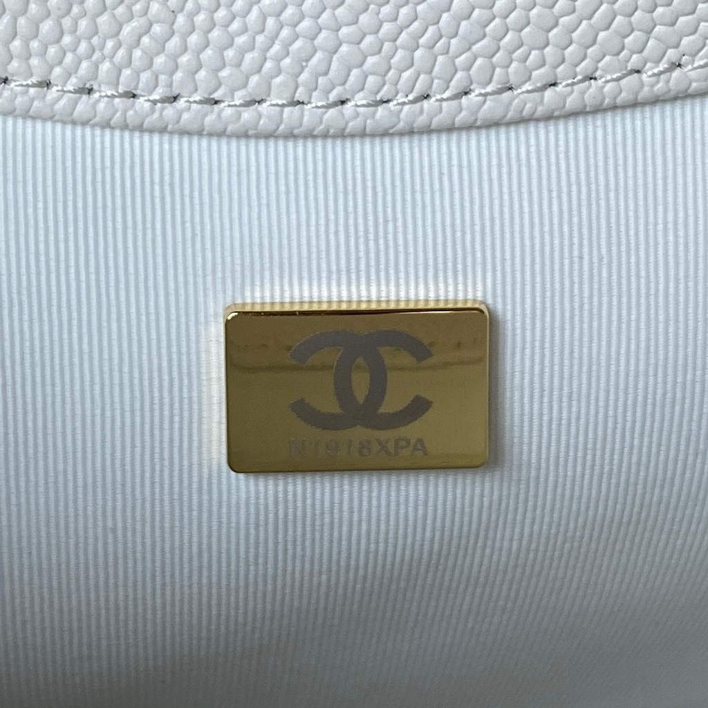 Chanel AS3919 Small Messenger Bag Grained calfskin White