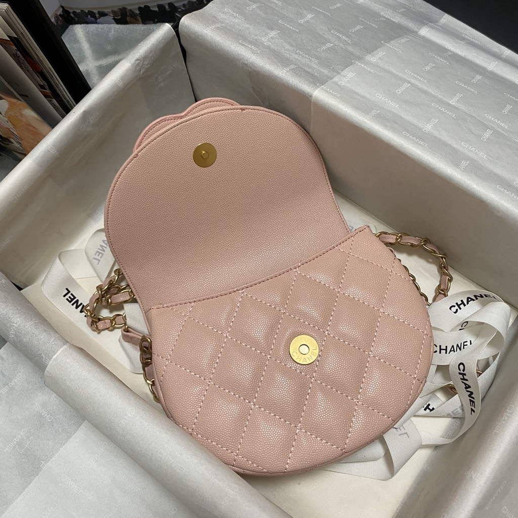 Chanel AS3919 Small Messenger Bag Grained calfskin Light Pink