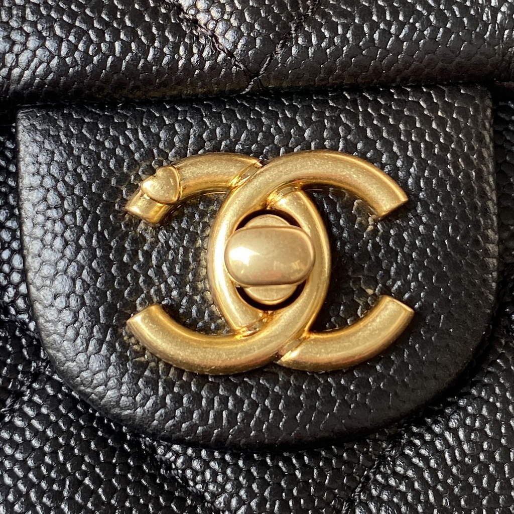Chanel AS3921 Small Flap Bag Grained Calfskin Gold-Tone Metal Black