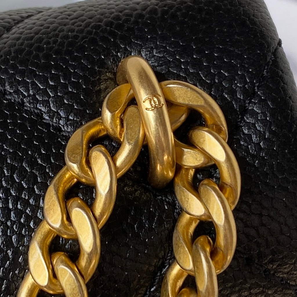 Chanel AS3921 Small Flap Bag Grained Calfskin Gold-Tone Metal Black