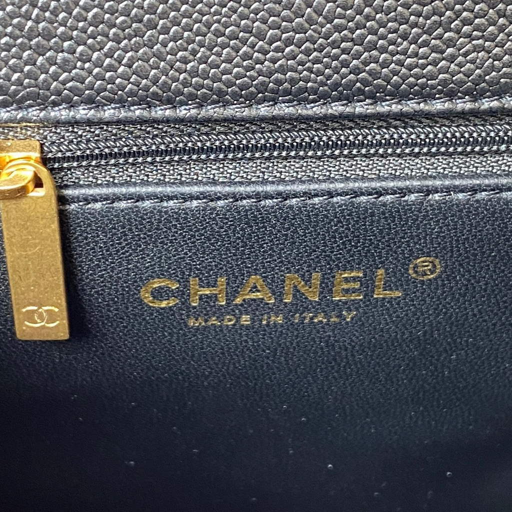 Chanel AS3921 Small Flap Bag Grained Calfskin Gold-Tone Metal Black