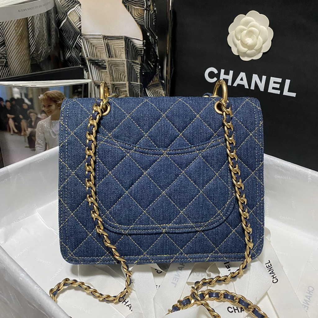 Chanel AS3932 Flap Bag Lambskin Denim blue