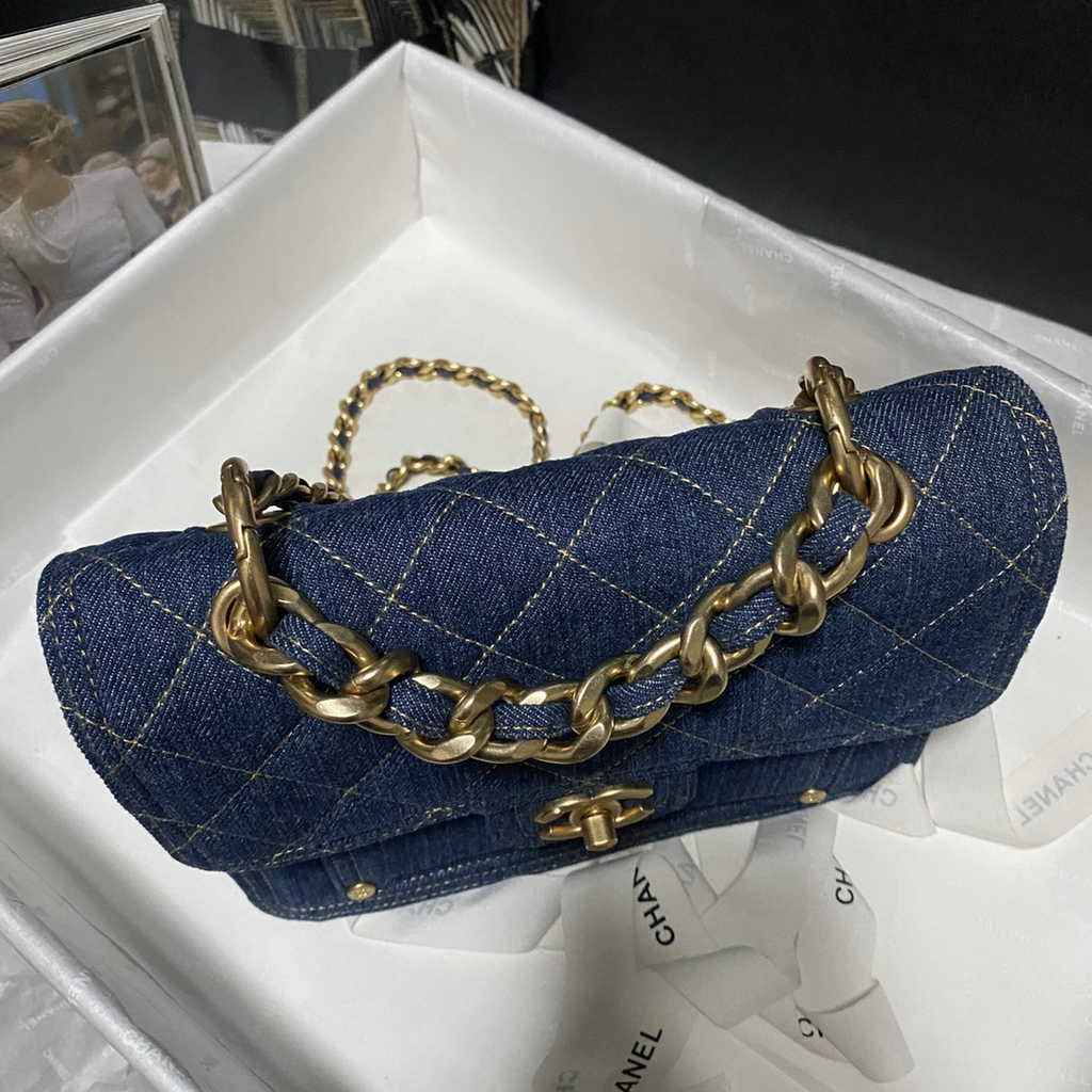 Chanel AS3932 Flap Bag Lambskin Denim blue