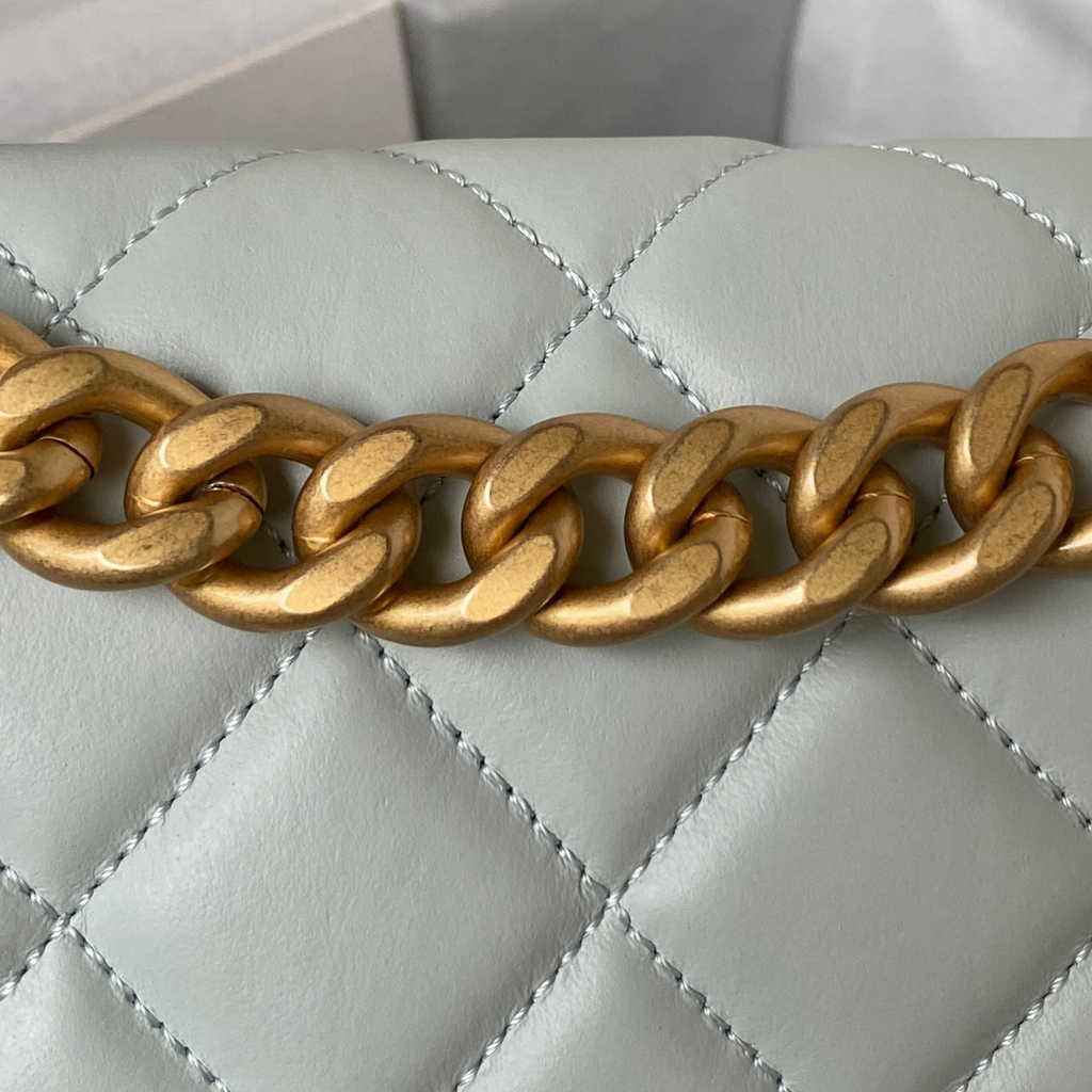 Chanel AS3932 Flap Bag Lambskin Gray