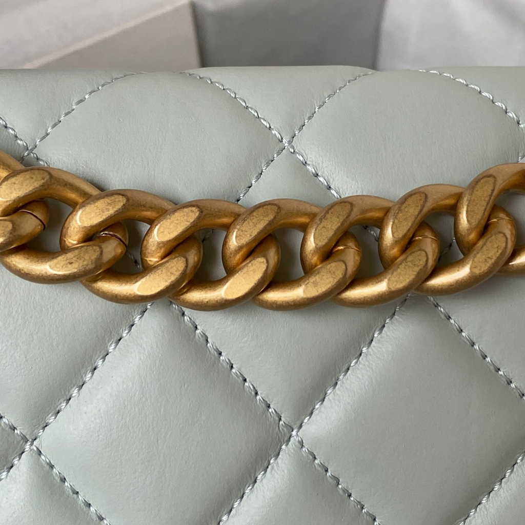 Chanel AS3932 Flap Bag Lambskin Gray